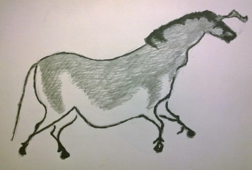 Cave painting horse